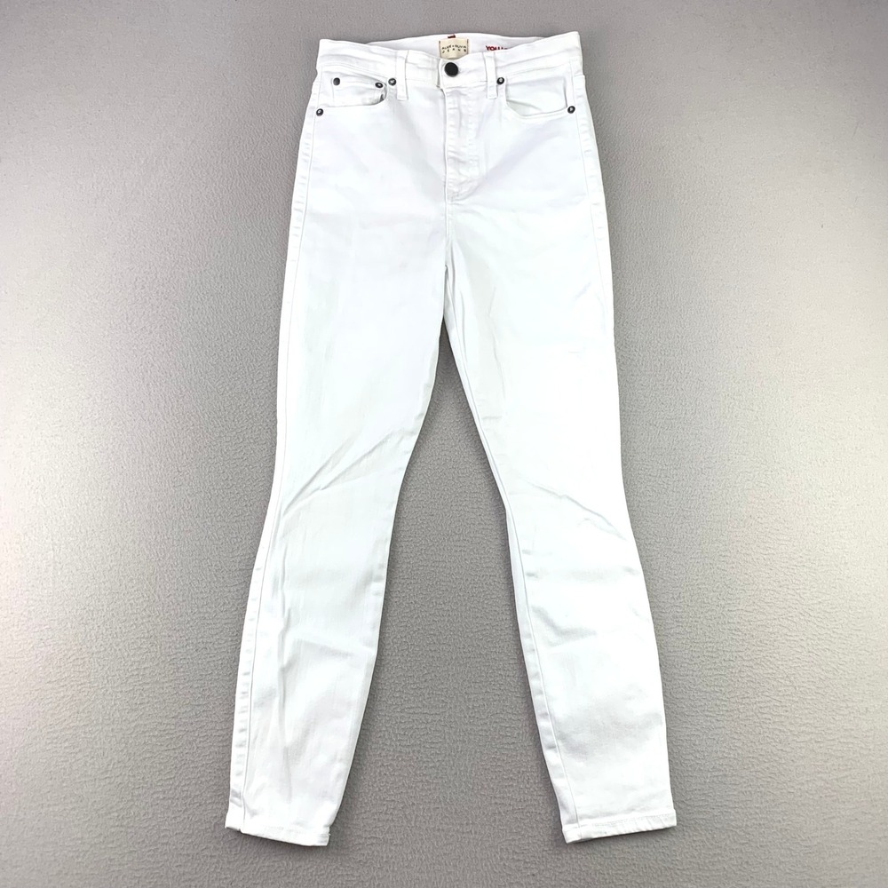 Alice + Olivia Good High Rise Skinny Jeans Women‎ 27 White  Stretch
